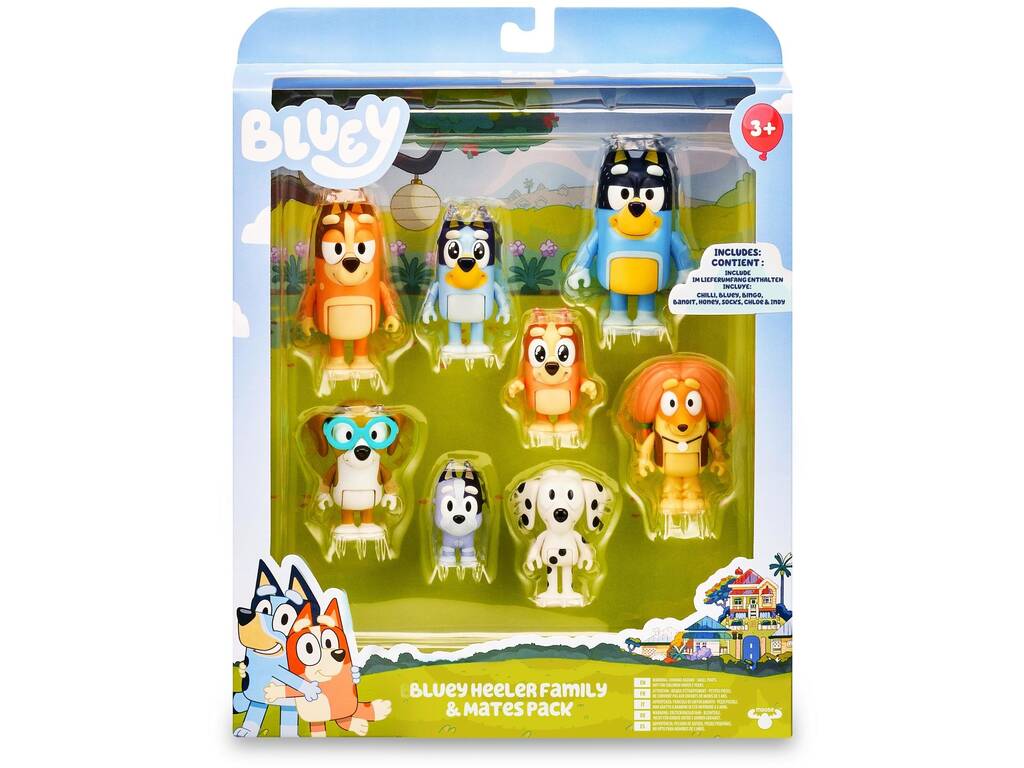 Bluey Pack 8 figure Famosa BLY49000