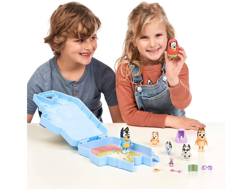Bluey Valigetta collezionabile con figure Famosa BLY52000