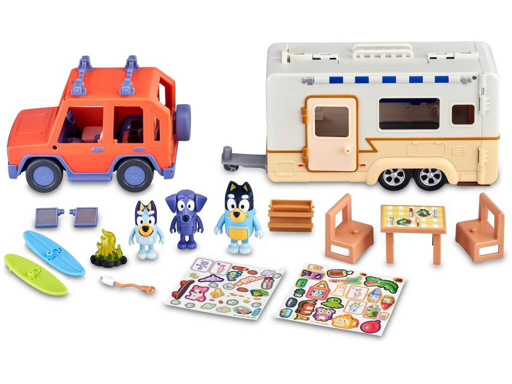 Bluey Set Family Cruiser + Campervan Famosa BLY53000