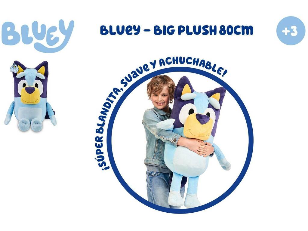 Bluey Peluche 81 cm. Famosa BLY37000