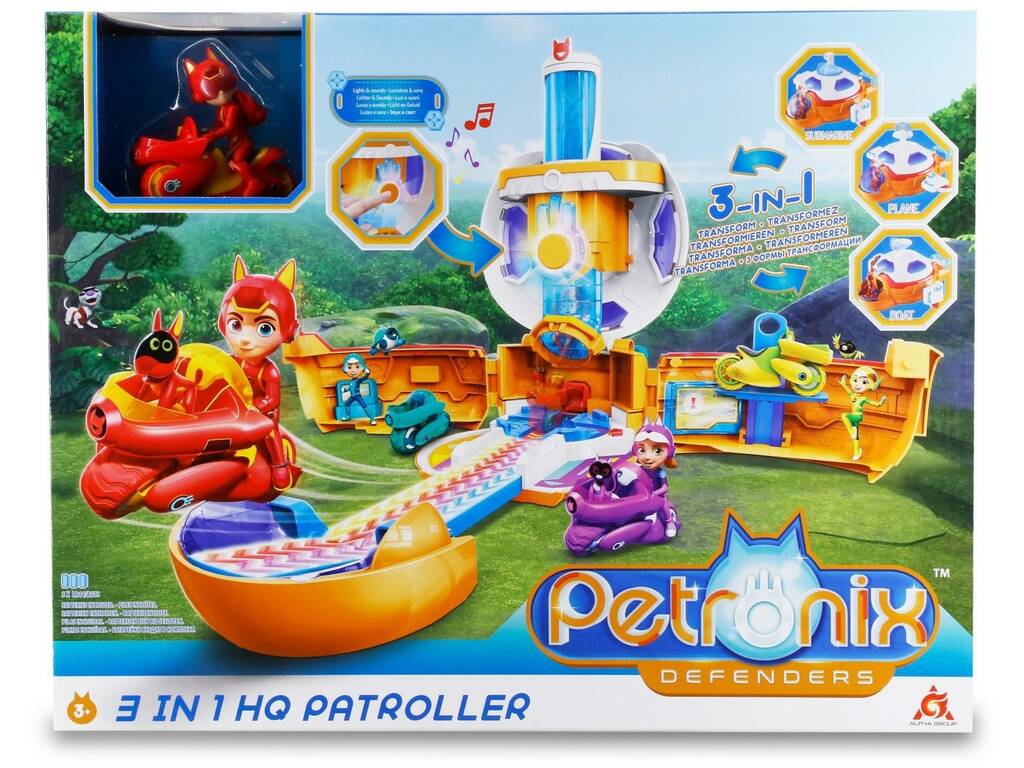 Petronix HQ 3 en 1 avec figurine et véhicule Famosa PET07000