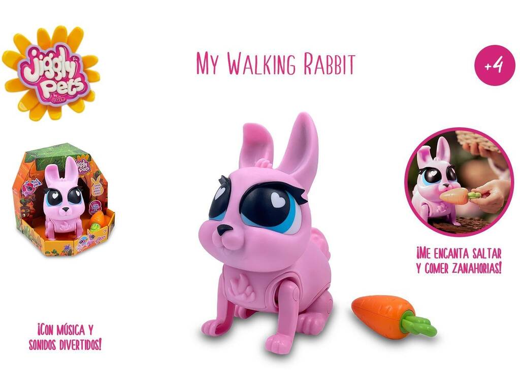 Jiggly Pets Pixie Lapin sauteur Famosa JGG01000