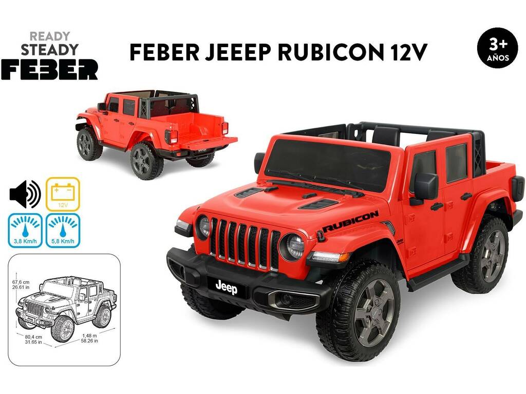Feber Carro Jeep Rubicon 12v. Famosa FEN13000