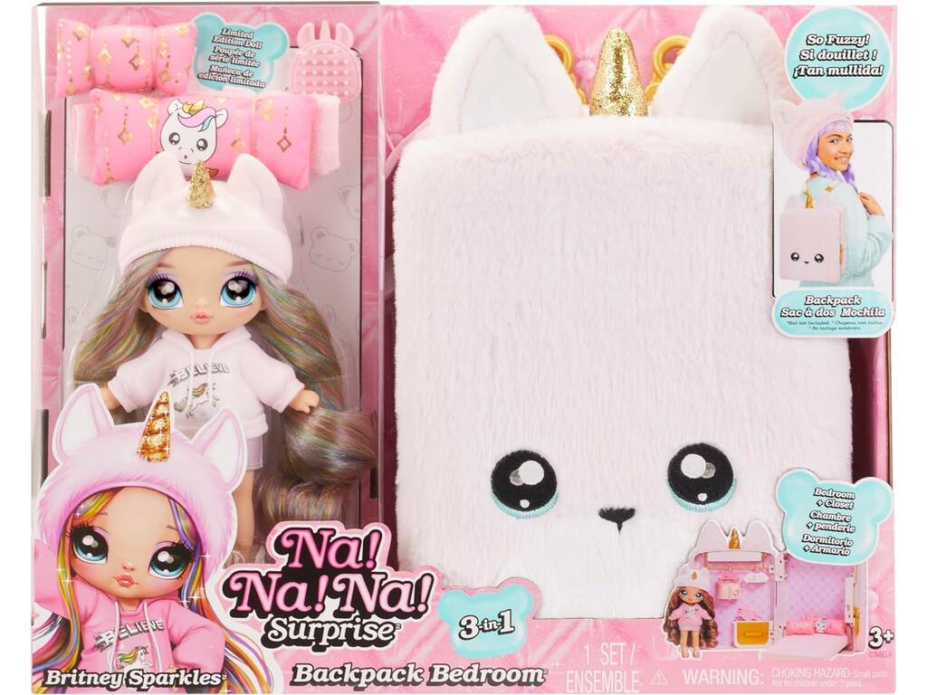 Na! Na! Na! Surprise 3 en 1 Mochila Habitación Unicornio Britney Sparkles MGA 592358