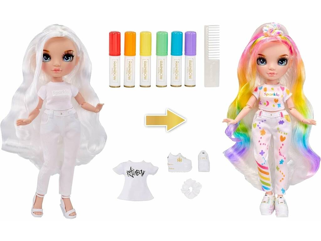 Rainbow High Color & Create Bambola Occhi Blu MGA 594123