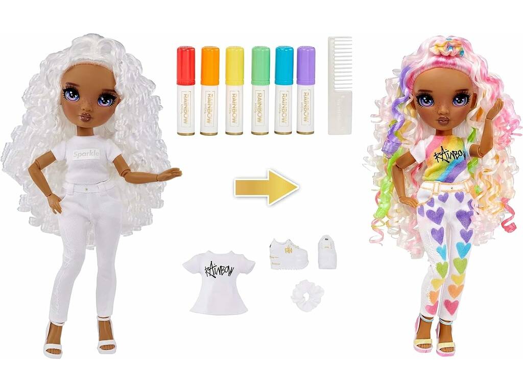 Rainbow High Color & Create Bambola Occhi Viola MGA 594147