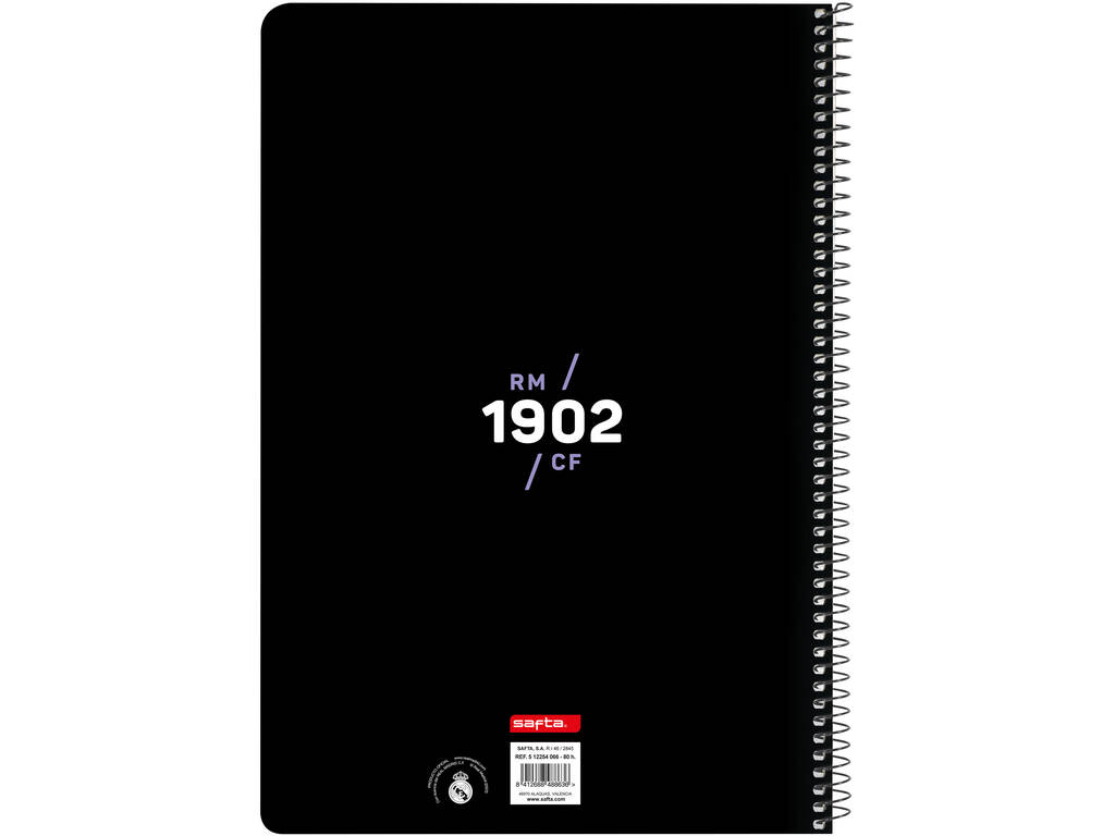 Quaderno Folio Copertina rigida 80 h. Real Madrid 1° Kit 22/23 Safta 512254066