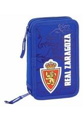 Real Zaragoza Double Pencil Case 28 Pieces Safta 411946854