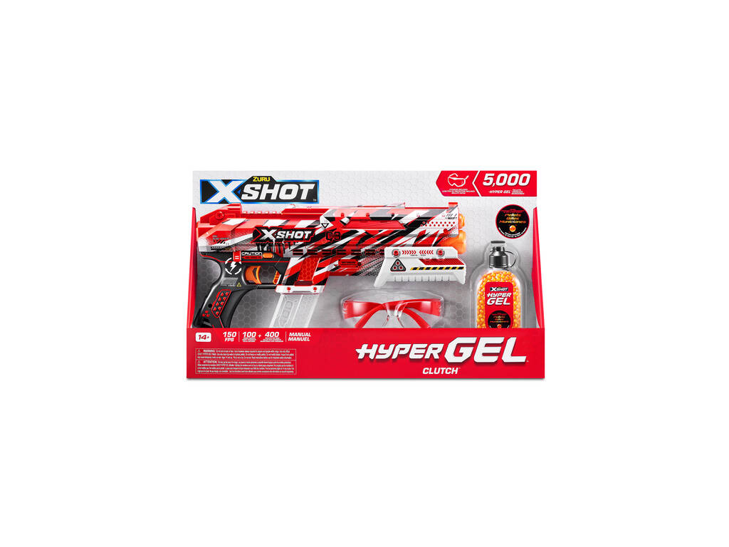 X-Shot Hyper Gel Clutch Zuru Pistolet à billes 36622