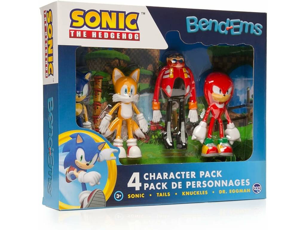 Sonic Bendems 4 Pack Figure Toy Partner 55085