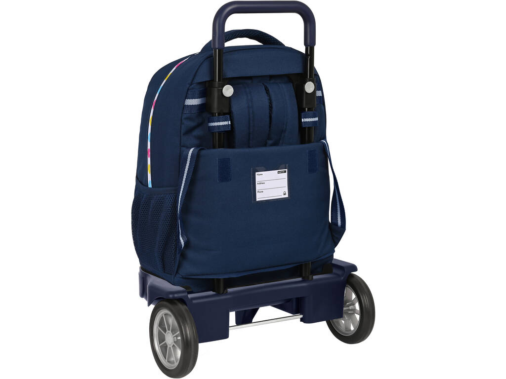 Mochila Con Ruedas Compact Extraible Benetton Love Safta 612350218