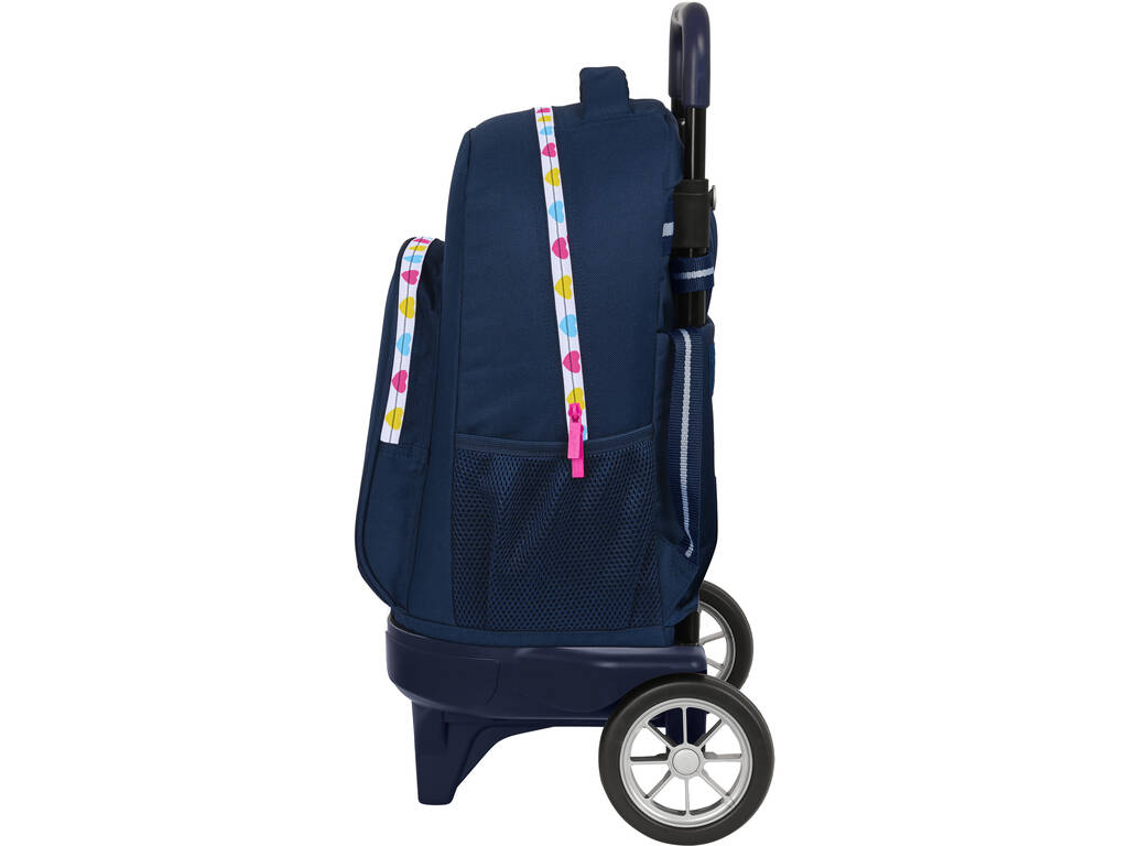 Mochila Con Ruedas Compact Extraible Benetton Love Safta 612350218