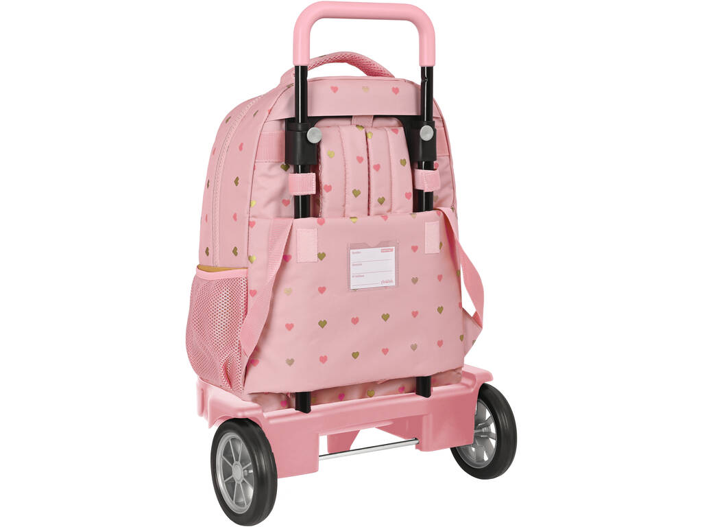 Zaino con ruote Compact Glowlab Hearts Safta 612317218