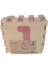 Rosa Eva-Puzzle Nummern 1 bis 9 für Babys, 9 Teile