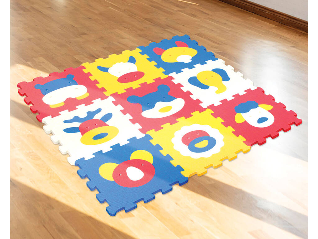 Puzzle Eva Animali e colori per bebè 9 pezzi