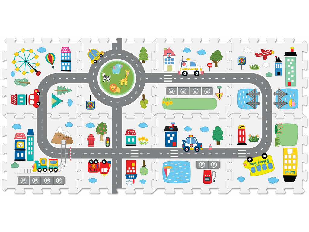Puzzle Eva strada da città per bebè 8 pezzi
