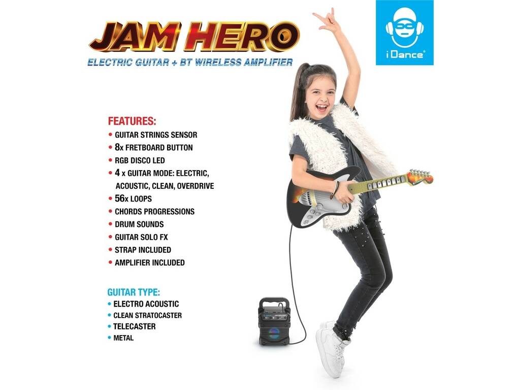 IDance Guitare électrique avec amplificateur Jam Hero Cefa Toys 352