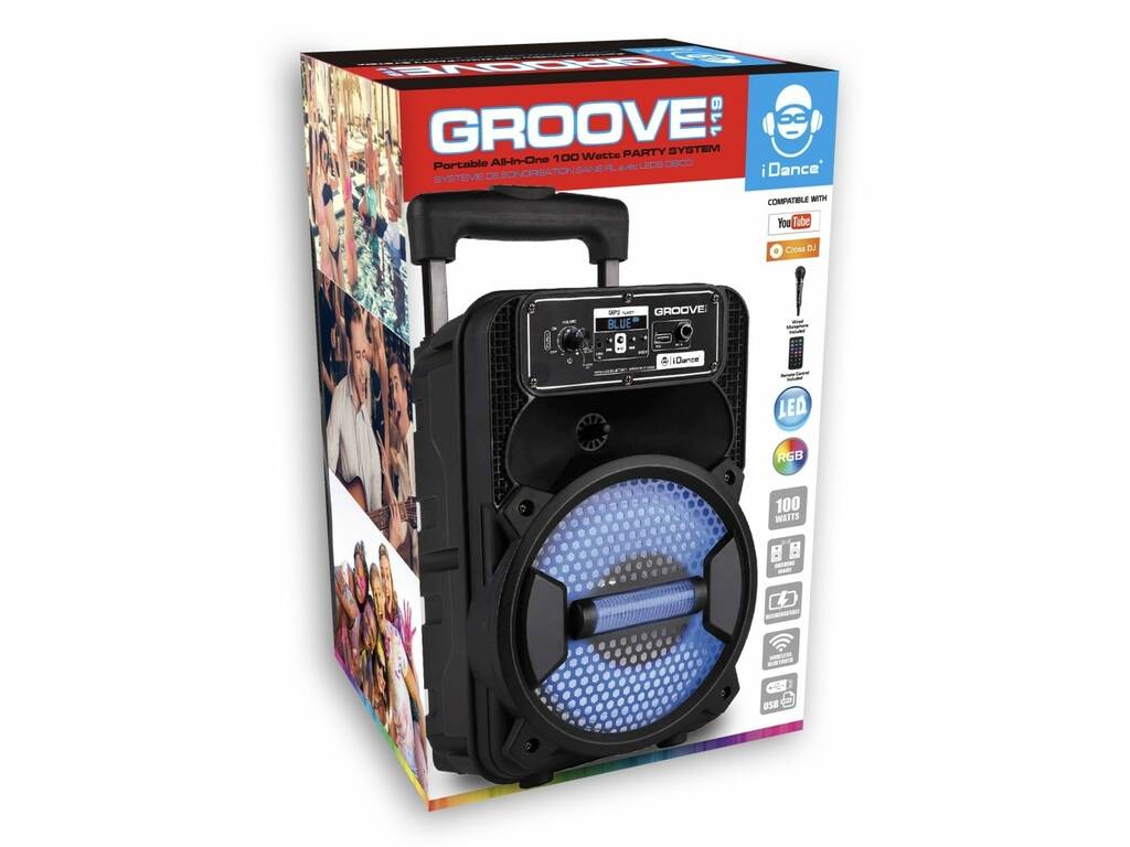 IDance Altoparlante portatile con microfono e telecomando Groove Cefa Toys 358