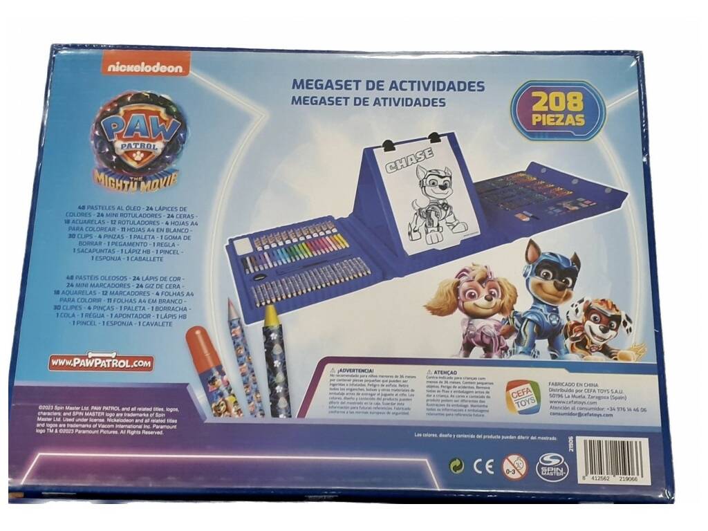 Paw Patrol Mega Activity Set 208 Pieces Cefa Toys 21906