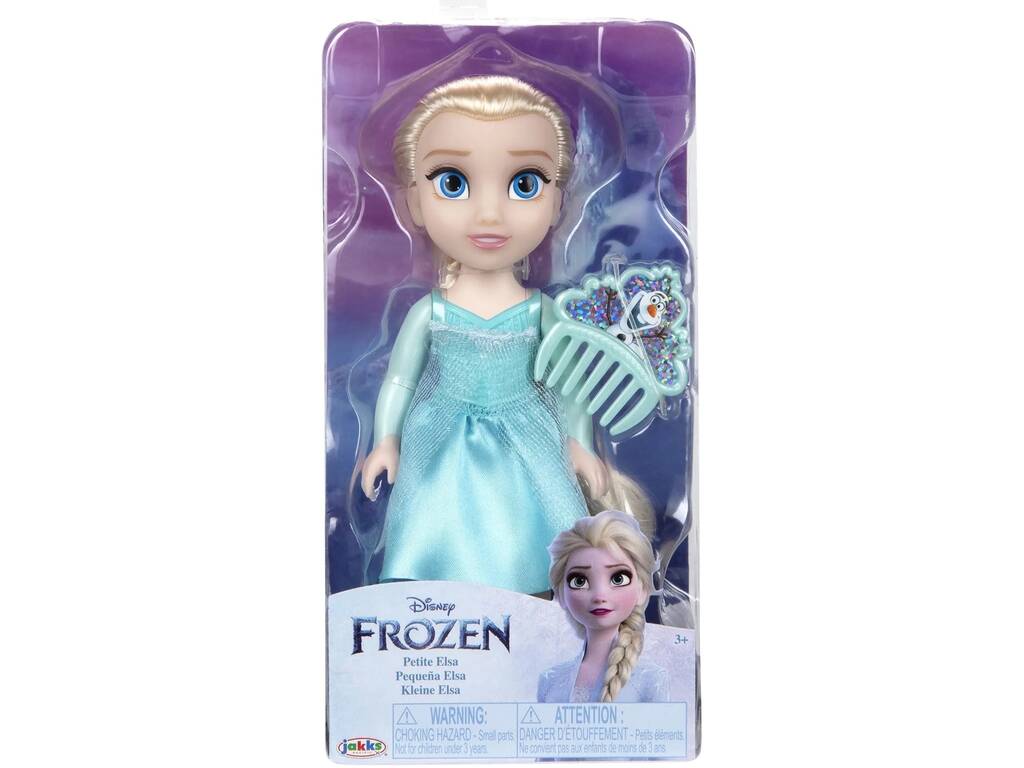 Poupée Disney Frozen Petite Elsa 15 cm. avec peigne Jakks 21715