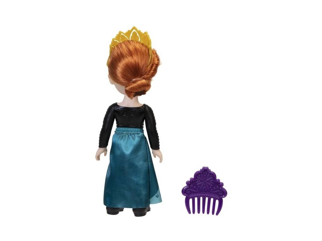Disney Frozen Muñeca Pequeña Anna 15 cm. con Corona y Peine Jakks 21715