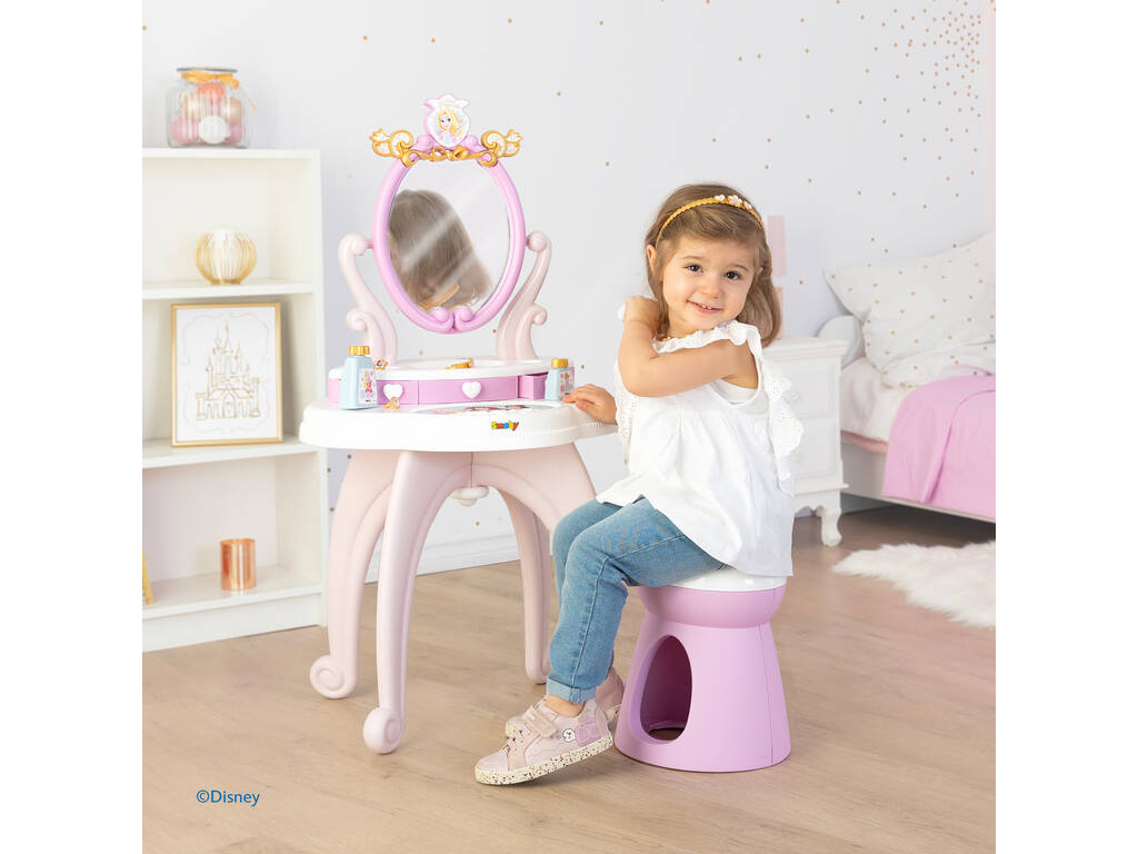 Table à langer 2 en 1 avec tabouret Disney Princesses Smoby 7600320250