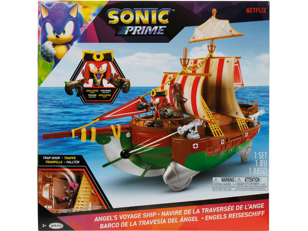 Sonic Prime Nave Pirata del Viaggio dell'Angelo Jakks 419184