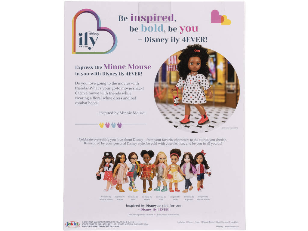 Disney Ily 4Ever set ispirato a Minnie Mouse per bambola 45 cm Jakks 226501