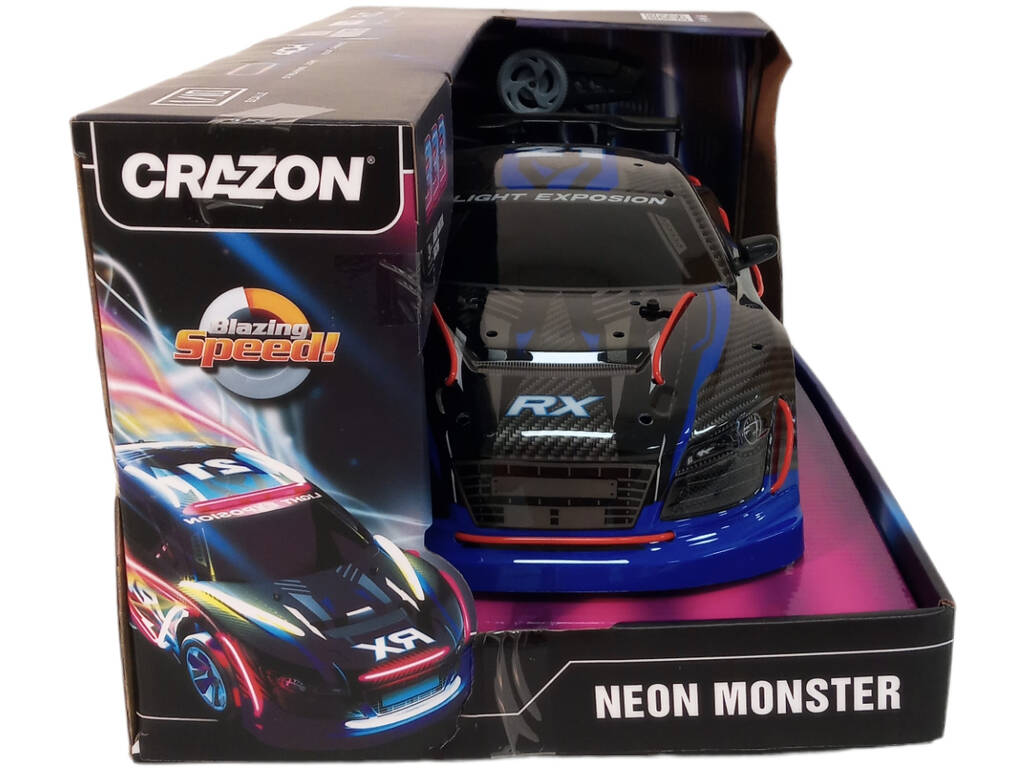 Radio Control Neon Monster Blue 1:10 avec lumière