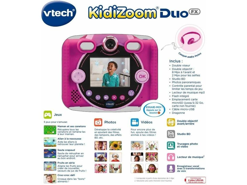 Kidizoom Duo FX 12 In 1 Rosa Vtech 519957