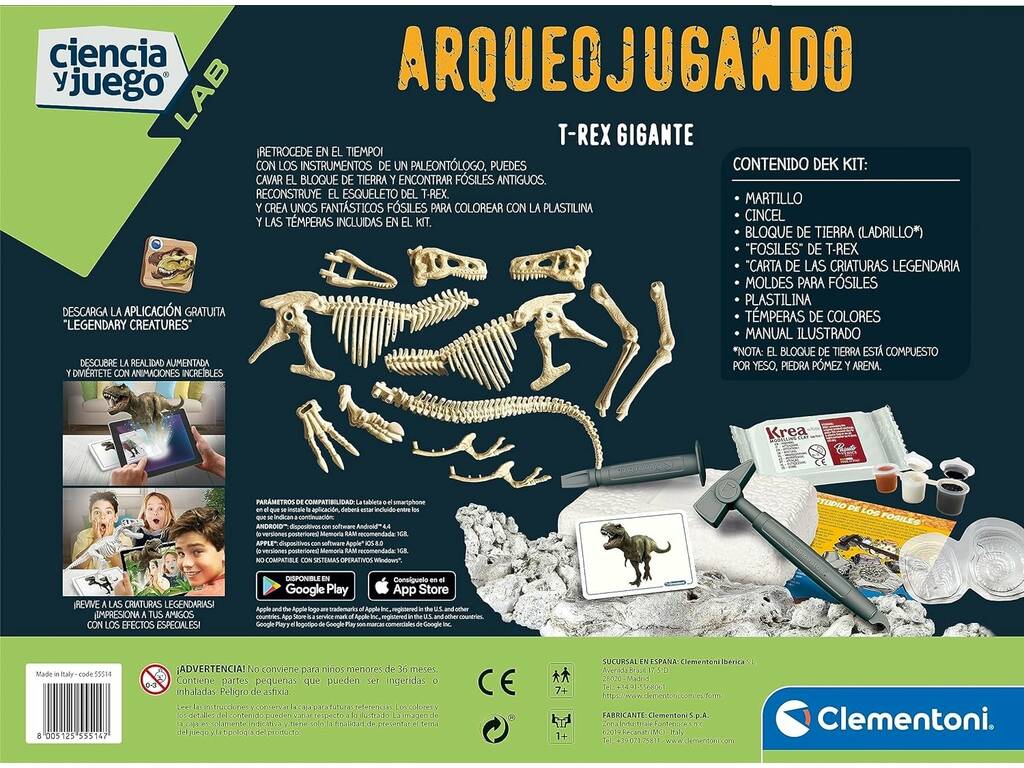Arqueojugando T-Rex Gigante Clementoni 55514