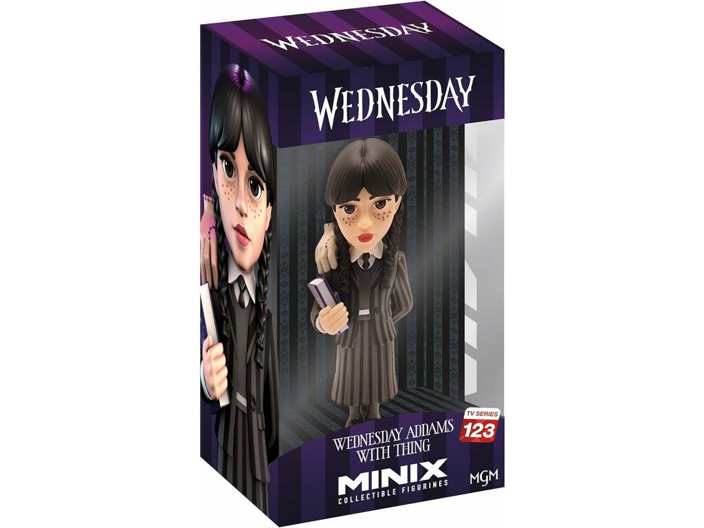 Minix Mercredi Mercredi Addams Figure avec Chose Bandai MN11797