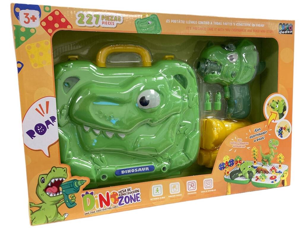 Tavolo da costruzione Dino Zone con cacciavite a batteria