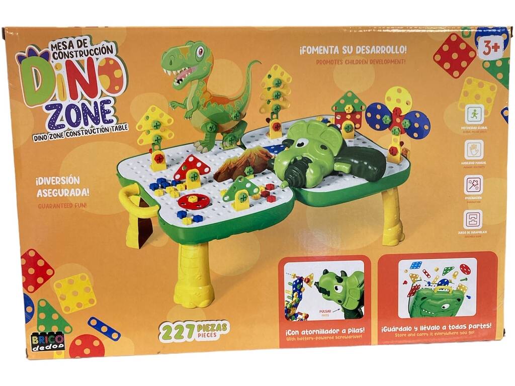 Tavolo da costruzione Dino Zone con cacciavite a batteria