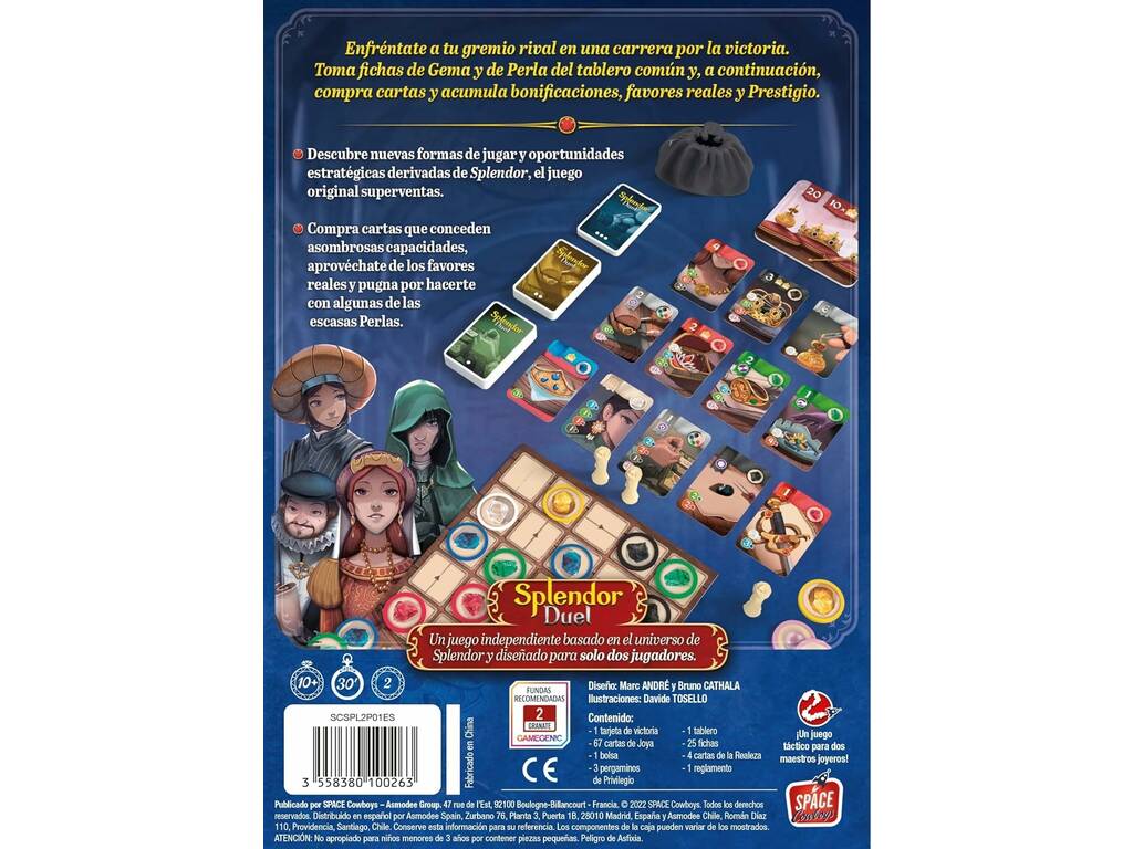 Splendor Duel Asmodee SCSPL2P01EN