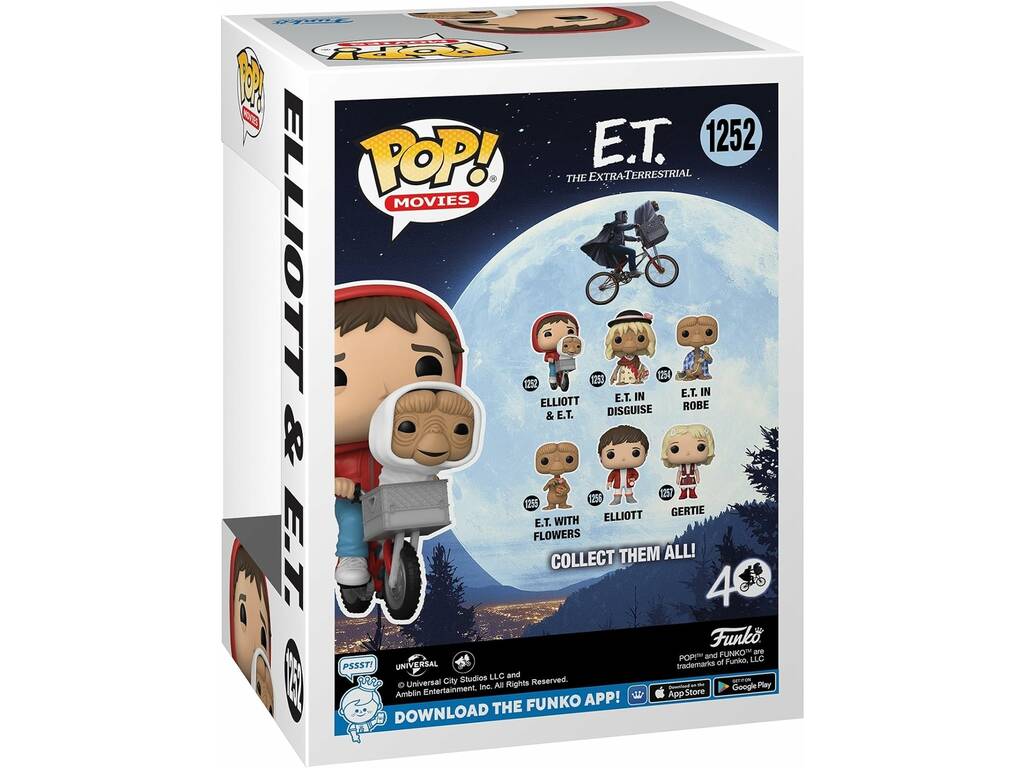 Funko Pop Movies ET Elliot en Bici con ET en la Cesta Funko 50768