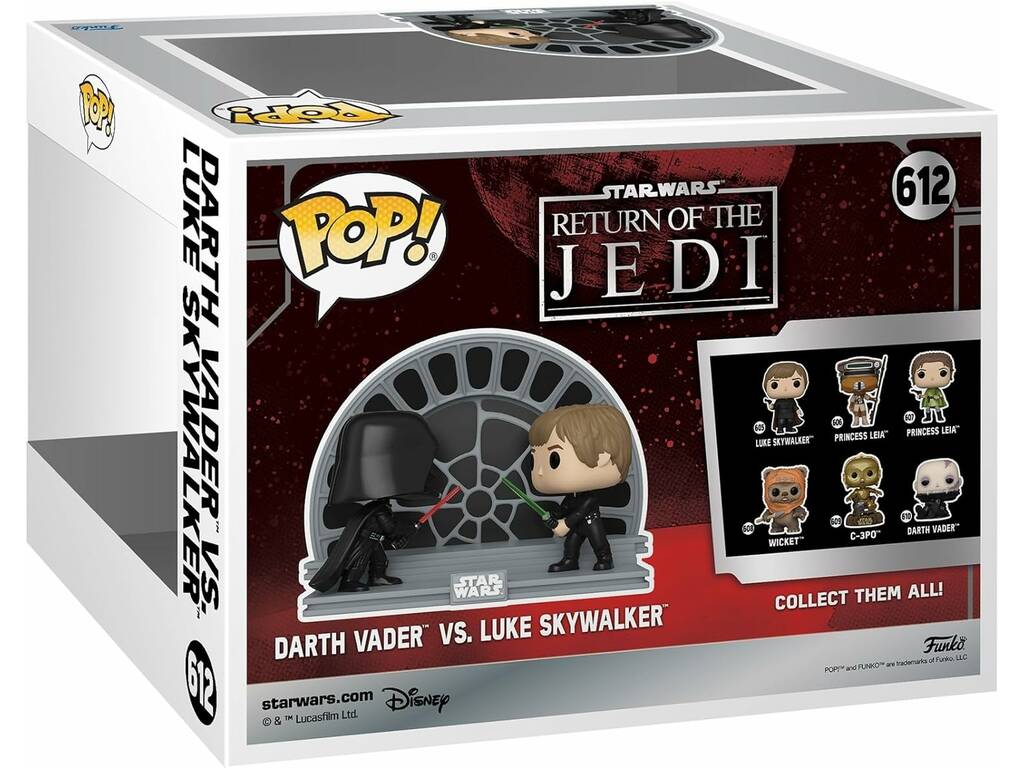 Funko Pop Star Wars Luke Skywalker vs Dark Vador avec tête pivotante Funko 70743