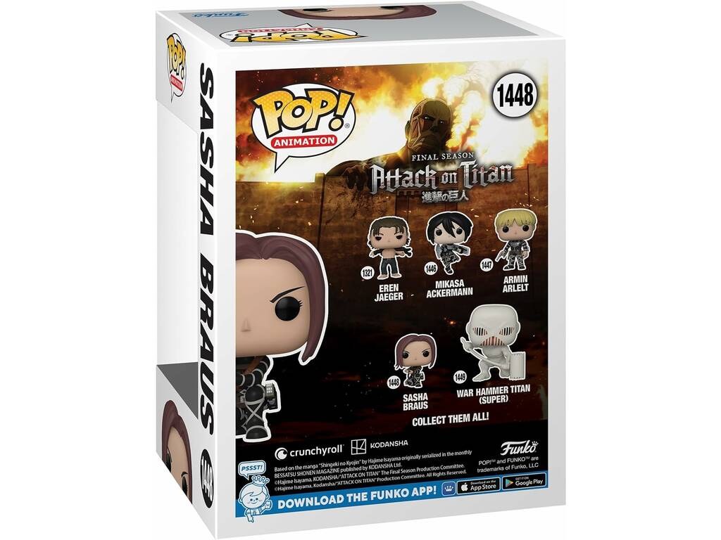 Funko Pop Animation Attacco ai Titani Sasha Braus Funko 67927