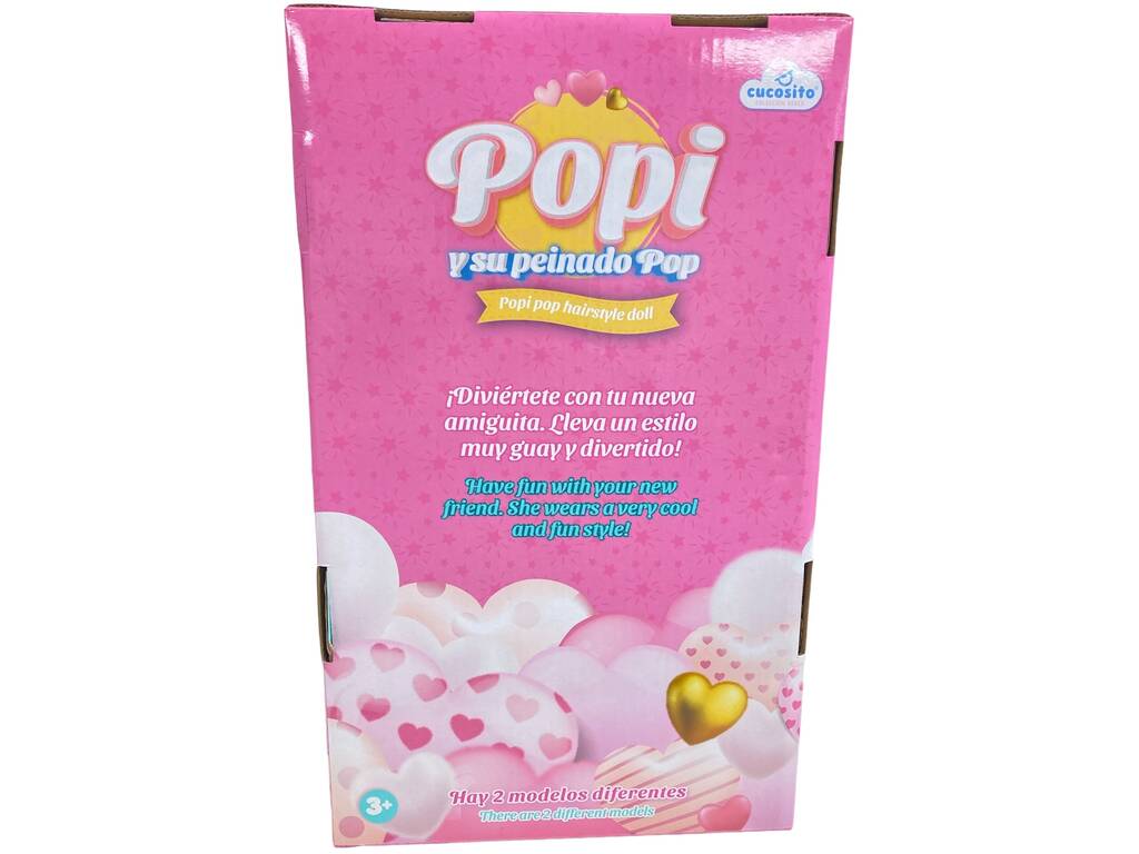 Poupée Popi 25 cm. avec boisson gazeuse rose