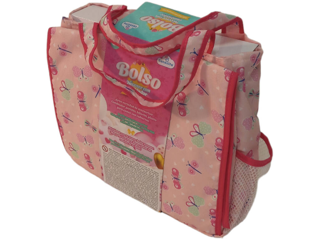 Borsa fasciatoio per bebè con pannolino di stoffa e accessori