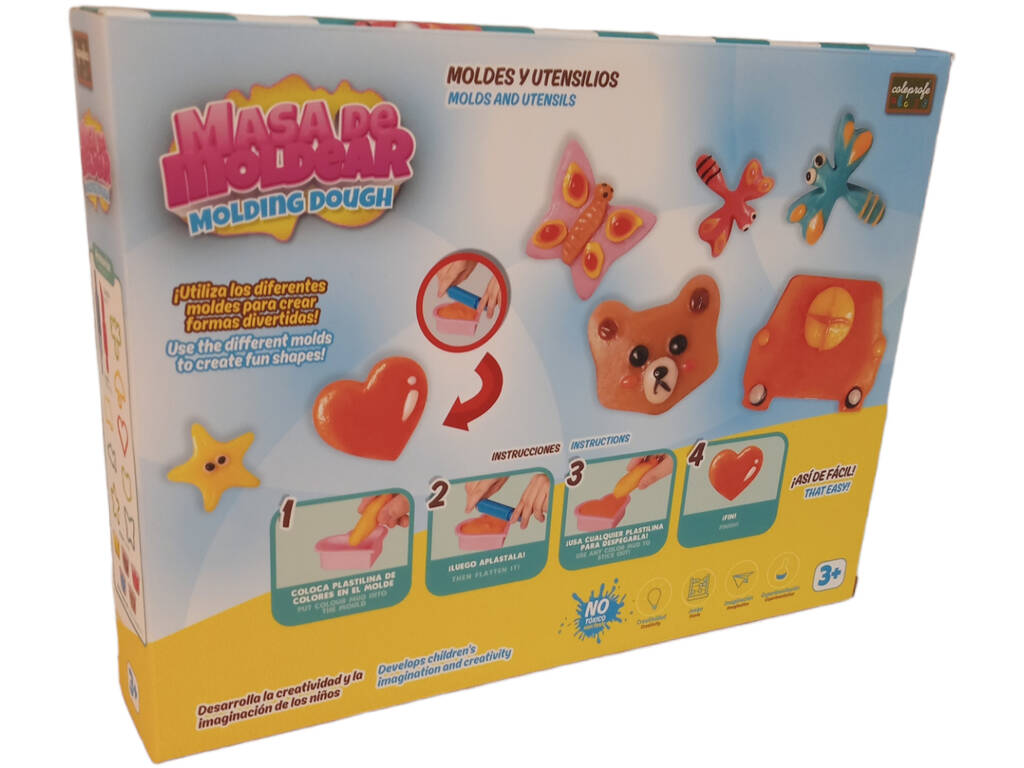 Set Herramientas Moldeo Peces 10 piezas con 5 Botes Plastilina 20 g.
