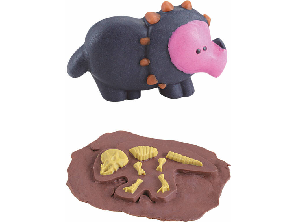 Set de pâte à modeler 29 pièces avec 4 pots de 50 g et 12 sachets de 20 g Dinosaures