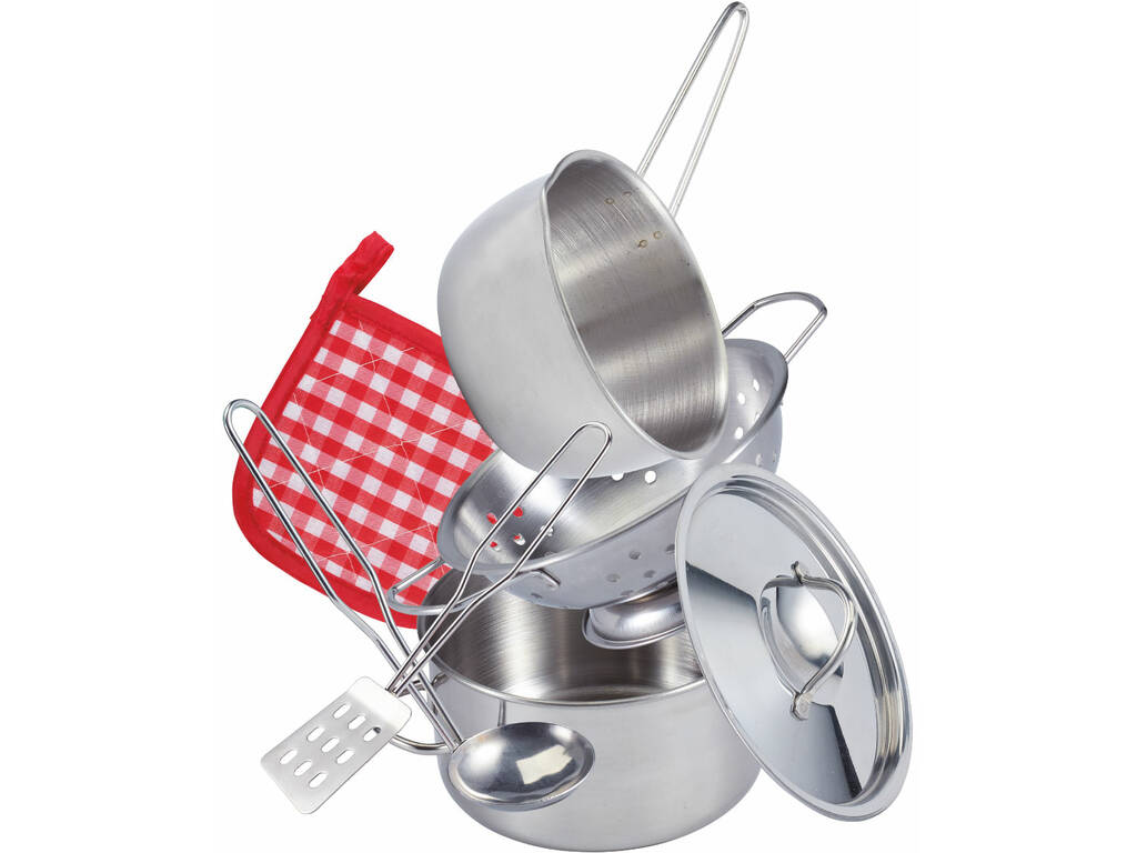 Set da cucina in acciaio 7 pezzi