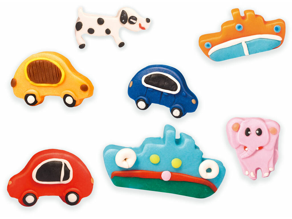 Set di attrezzi per modellare 11 pezzi con 5 vasetti di plastilina 20 g