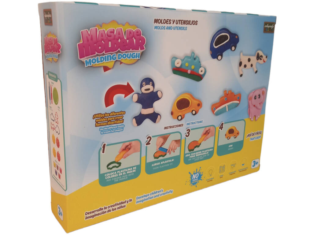 Set di attrezzi per modellare 11 pezzi con 5 vasetti di plastilina 20 g