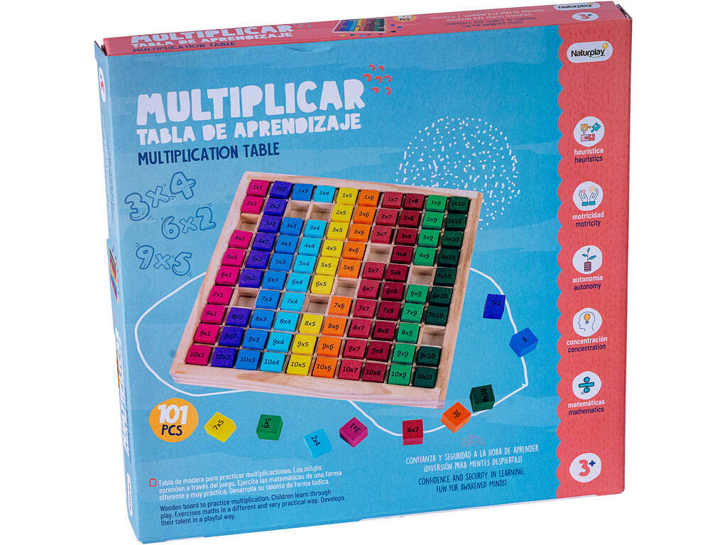 Multiplier Table d'apprentissage en bois