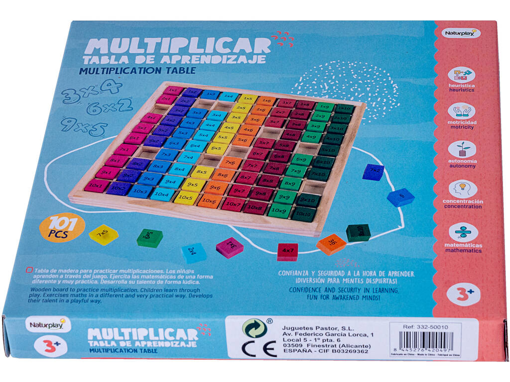 Multiplier Table d'apprentissage en bois