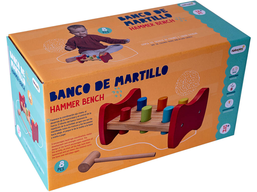 Banc à marteaux en bois