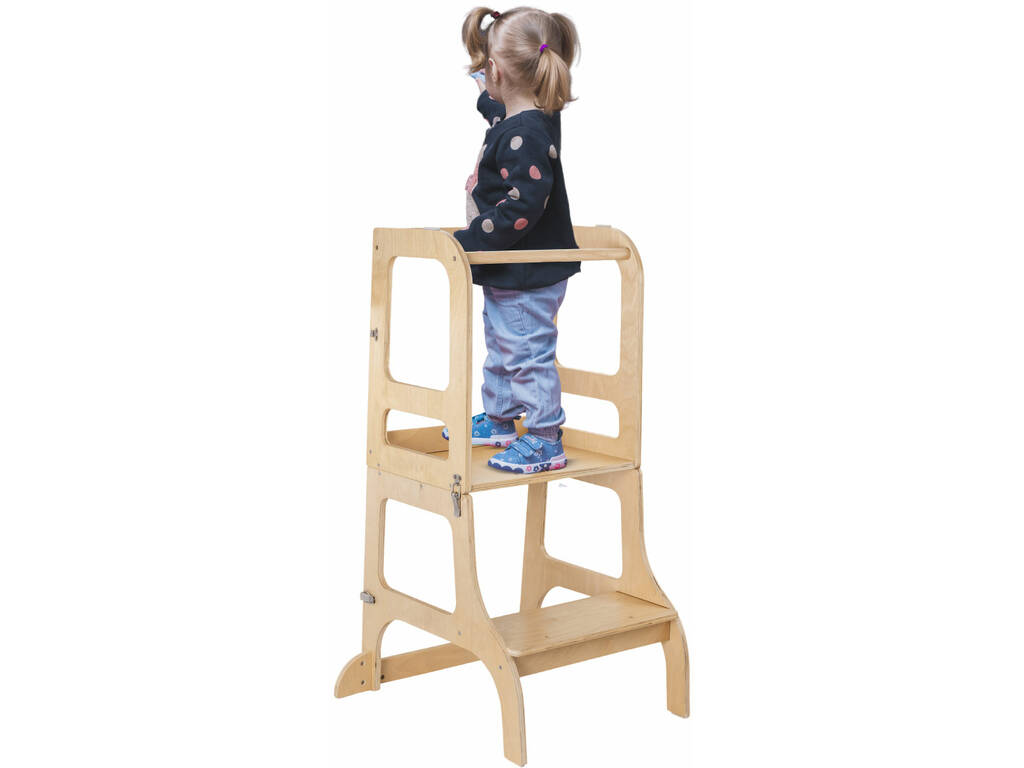 Torre d'apprendimento multifunzionale in legno