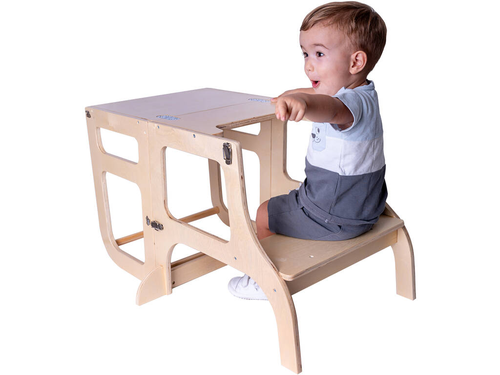 Torre d'apprendimento multifunzionale in legno